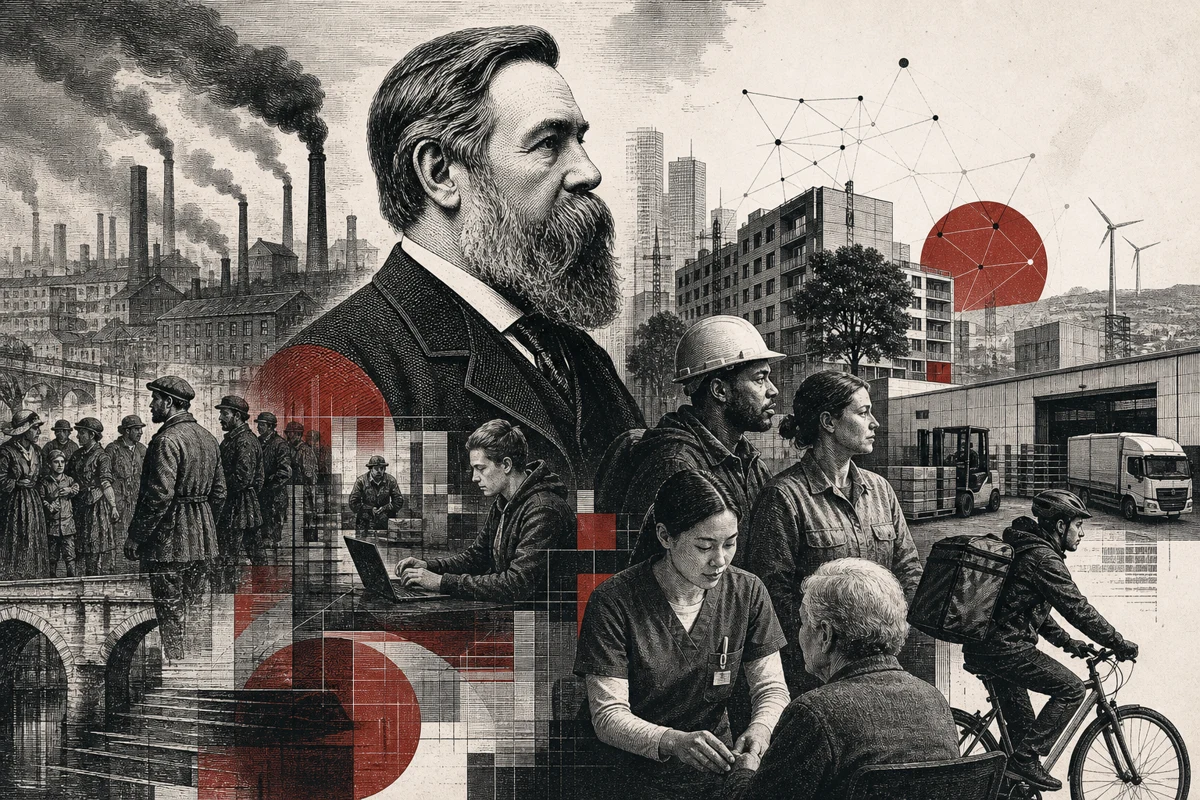 Friedrich Engels zwischen historischer Industriestadt und heutiger Arbeitswelt mit Pflege, Logistik, Wohnen und Windkraft