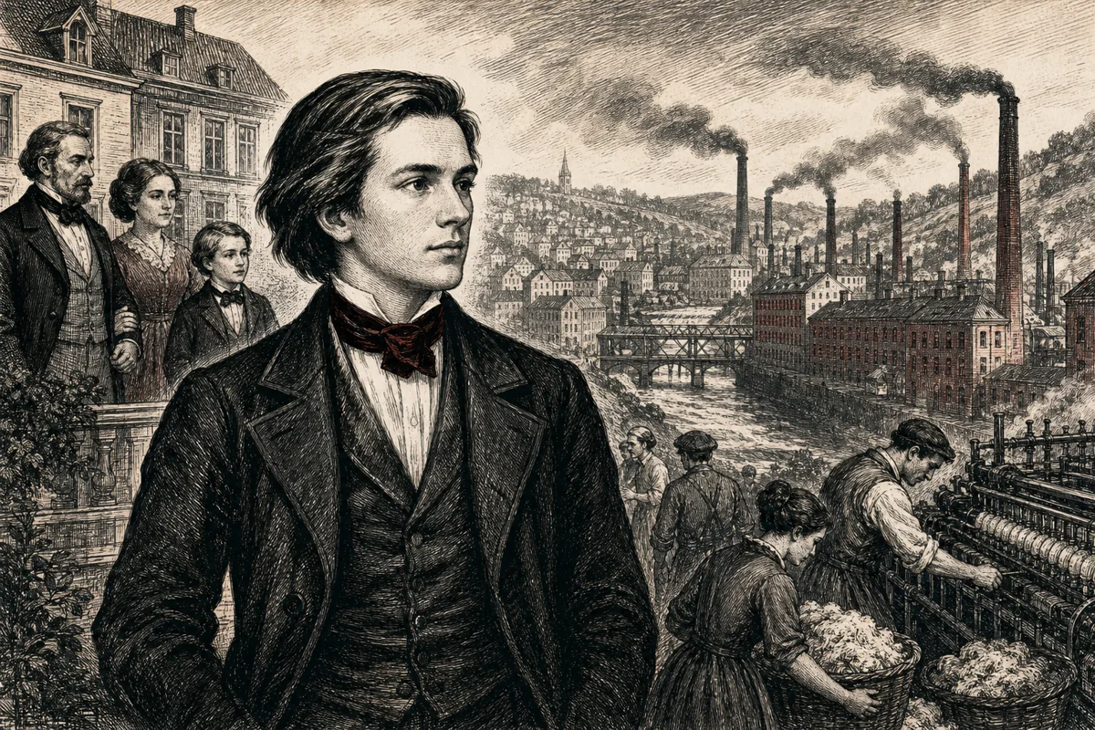 Der junge Friedrich Engels zwischen bürgerlichem Elternhaus und Textilindustrie im Wuppertal des 19. Jahrhunderts